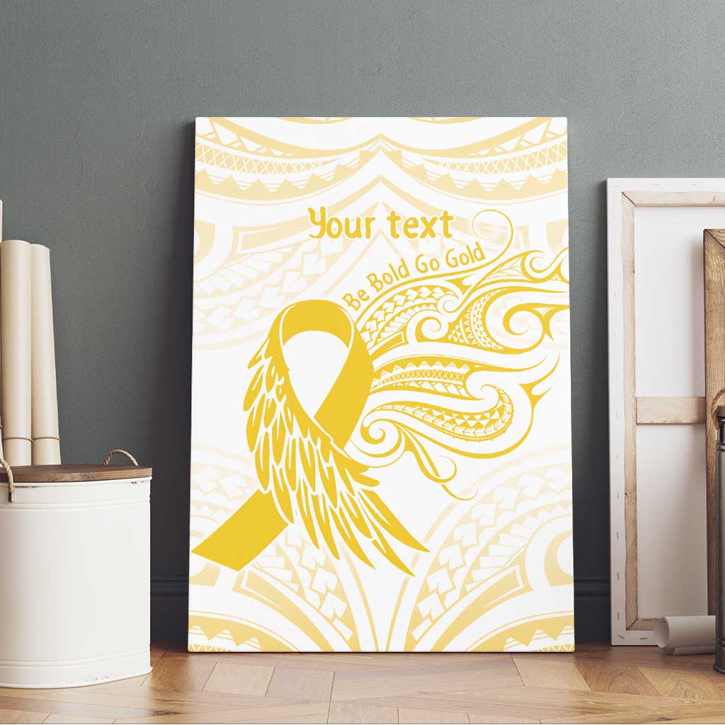 Be Bold Go Gold Polyneisan Ribbon Childhood Personalised Canvas Wall Art LT9 - Polynesian Pride