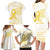 Be Bold Go Gold Polyneisan Ribbon Childhood Personalised Family Matching Long Sleeve Bodycon Dress and Hawaiian Shirt