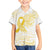 Be Bold Go Gold Polyneisan Ribbon Childhood Personalised Family Matching Off The Shoulder Long Sleeve Dress and Hawaiian Shirt