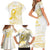 Be Bold Go Gold Polyneisan Ribbon Childhood Personalised Family Matching Short Sleeve Bodycon Dress and Hawaiian Shirt