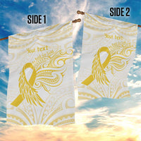 Be Bold Go Gold Polyneisan Ribbon Childhood Personalised Garden Flag LT9 - Polynesian Pride