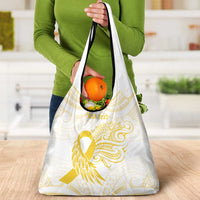 Be Bold Go Gold Polyneisan Ribbon Childhood Personalised Grocery Bag LT9 - Polynesian Pride