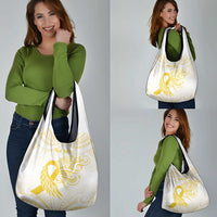 Be Bold Go Gold Polyneisan Ribbon Childhood Personalised Grocery Bag LT9 - Polynesian Pride