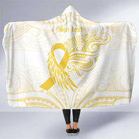 Be Bold Go Gold Polyneisan Ribbon Childhood Personalised Hooded Blanket LT9 One Size Gold - Polynesian Pride