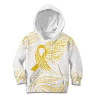Be Bold Go Gold Polyneisan Ribbon Childhood Personalised Kid Hoodie LT9 Hoodie Gold - Polynesian Pride