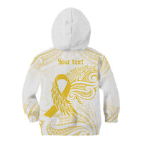 Be Bold Go Gold Polyneisan Ribbon Childhood Personalised Kid Hoodie LT9 - Polynesian Pride