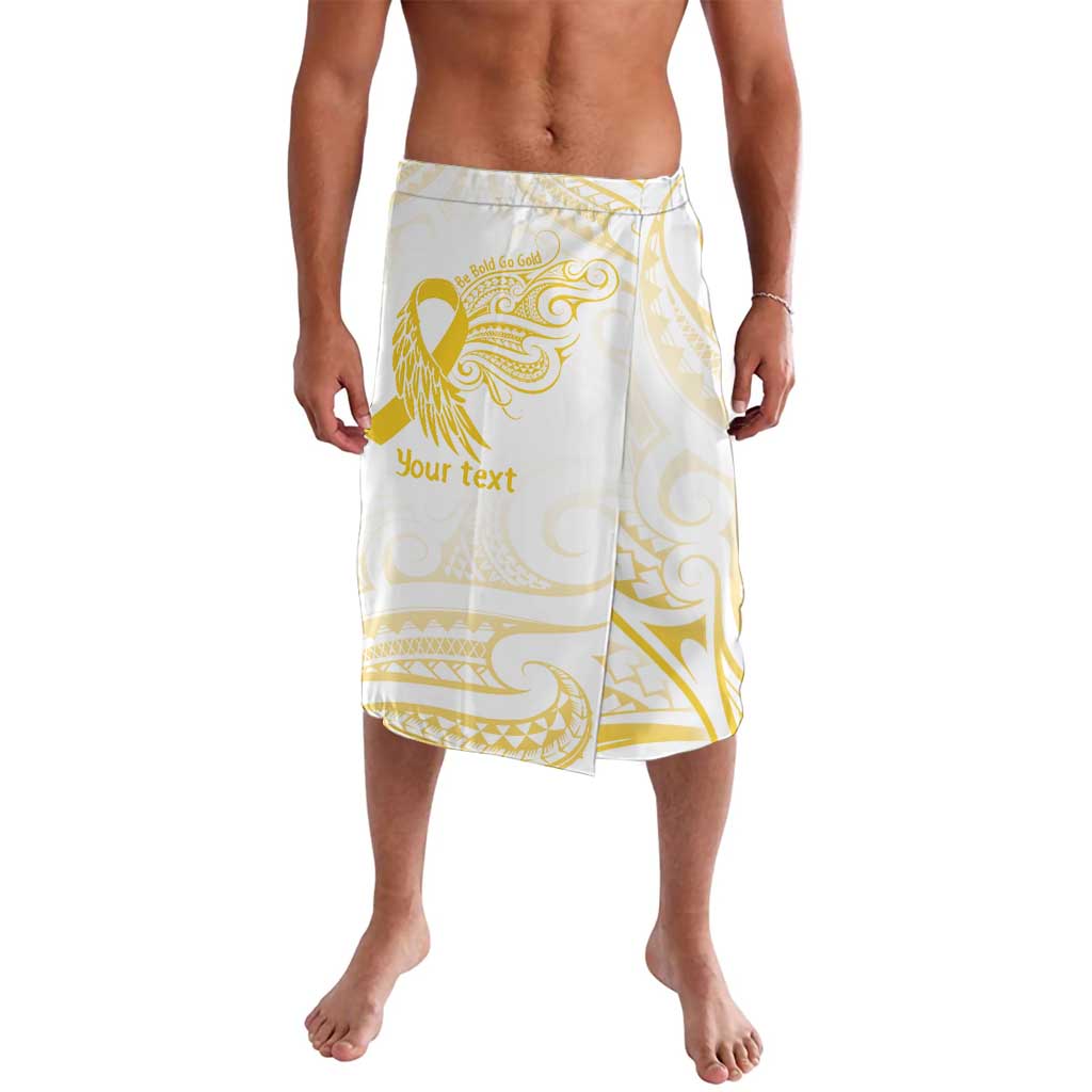 Be Bold Go Gold Polyneisan Ribbon Childhood Personalised Lavalava LT9 Gold - Polynesian Pride