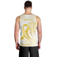 Be Bold Go Gold Polyneisan Ribbon Childhood Personalised Men Tank Top LT9 - Polynesian Pride