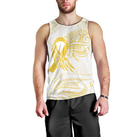 Be Bold Go Gold Polyneisan Ribbon Childhood Personalised Men Tank Top LT9 - Polynesian Pride