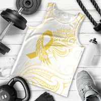 Be Bold Go Gold Polyneisan Ribbon Childhood Personalised Men Tank Top LT9 - Polynesian Pride