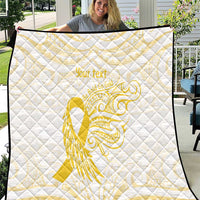 Be Bold Go Gold Polyneisan Ribbon Childhood Personalised Quilt LT9 Gold - Polynesian Pride