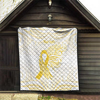 Be Bold Go Gold Polyneisan Ribbon Childhood Personalised Quilt LT9 - Polynesian Pride