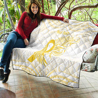 Be Bold Go Gold Polyneisan Ribbon Childhood Personalised Quilt LT9 - Polynesian Pride