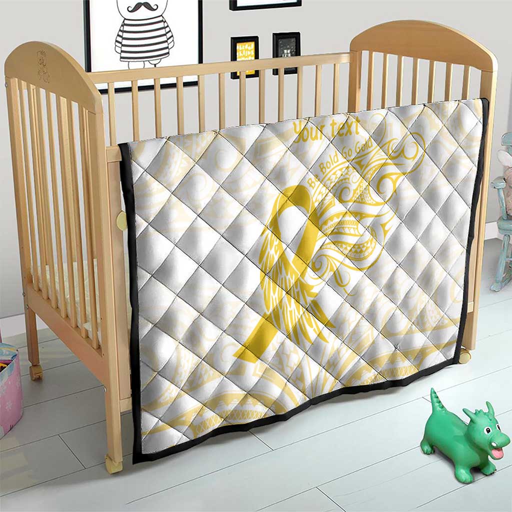 Be Bold Go Gold Polyneisan Ribbon Childhood Personalised Quilt LT9 - Polynesian Pride