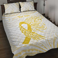Be Bold Go Gold Polyneisan Ribbon Childhood Personalised Quilt Bed Set LT9 Gold - Polynesian Pride