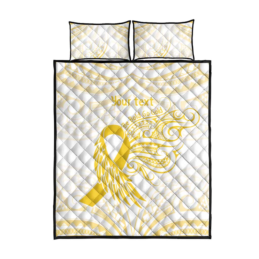Be Bold Go Gold Polyneisan Ribbon Childhood Personalised Quilt Bed Set LT9 - Polynesian Pride