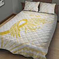 Be Bold Go Gold Polyneisan Ribbon Childhood Personalised Quilt Bed Set LT9 - Polynesian Pride