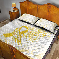 Be Bold Go Gold Polyneisan Ribbon Childhood Personalised Quilt Bed Set LT9 - Polynesian Pride