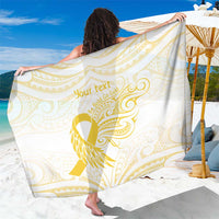 Be Bold Go Gold Polyneisan Ribbon Childhood Personalised Sarong LT9 One Size 44 x 66 inches Gold - Polynesian Pride