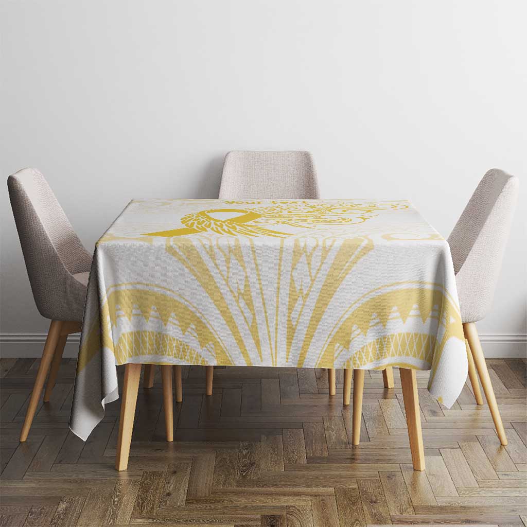 Be Bold Go Gold Polyneisan Ribbon Childhood Personalised Tablecloth LT9 - Polynesian Pride