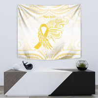 Be Bold Go Gold Polyneisan Ribbon Childhood Personalised Tapestry LT9 - Polynesian Pride