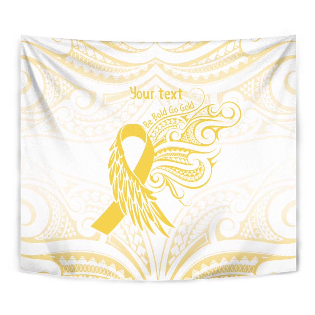 Be Bold Go Gold Polyneisan Ribbon Childhood Personalised Tapestry LT9 - Polynesian Pride