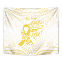 Be Bold Go Gold Polyneisan Ribbon Childhood Personalised Tapestry LT9 - Polynesian Pride