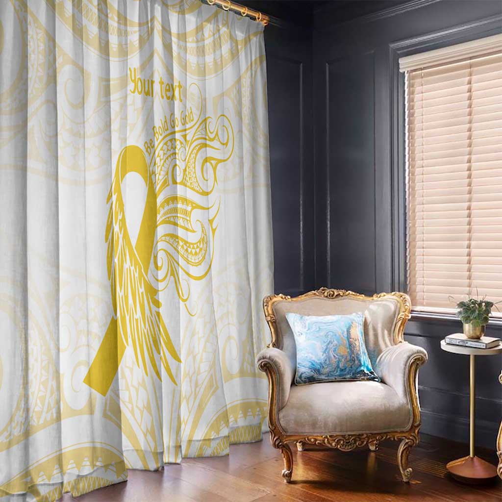 Be Bold Go Gold Polyneisan Ribbon Childhood Personalised Window Curtain LT9 - Polynesian Pride