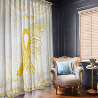 Be Bold Go Gold Polyneisan Ribbon Childhood Personalised Window Curtain LT9 - Polynesian Pride