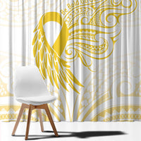 Be Bold Go Gold Polyneisan Ribbon Childhood Personalised Window Curtain LT9 - Polynesian Pride