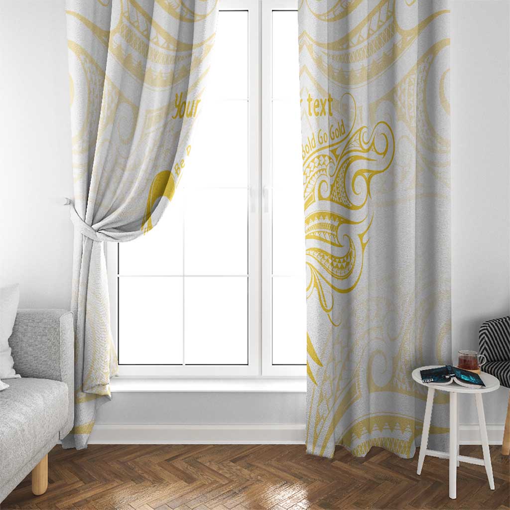 Be Bold Go Gold Polyneisan Ribbon Childhood Personalised Window Curtain LT9 - Polynesian Pride