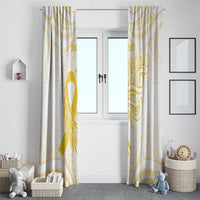 Be Bold Go Gold Polyneisan Ribbon Childhood Personalised Window Curtain LT9 - Polynesian Pride