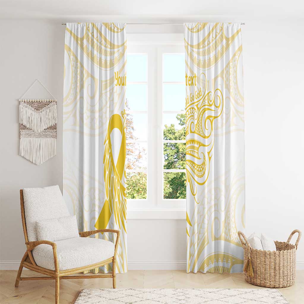 Be Bold Go Gold Polyneisan Ribbon Childhood Personalised Window Curtain LT9 - Polynesian Pride