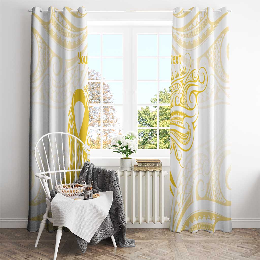 Be Bold Go Gold Polyneisan Ribbon Childhood Personalised Window Curtain LT9 - Polynesian Pride