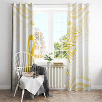 Be Bold Go Gold Polyneisan Ribbon Childhood Personalised Window Curtain LT9 - Polynesian Pride