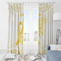 Be Bold Go Gold Polyneisan Ribbon Childhood Personalised Window Curtain LT9 - Polynesian Pride
