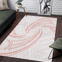 White Sunday Lotu Tamaiti Area Rug Polynesian Wave Pastel Blush LT9 Blush - Polynesian Pride