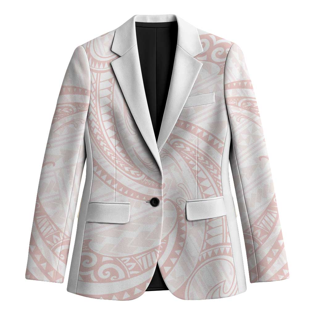 White Sunday Lotu Tamaiti Blazer Polynesian Wave Pastel Blush LT9 Unisex Blush - Polynesian Pride