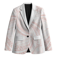 White Sunday Lotu Tamaiti Blazer Polynesian Wave Pastel Blush LT9 Unisex Blush - Polynesian Pride