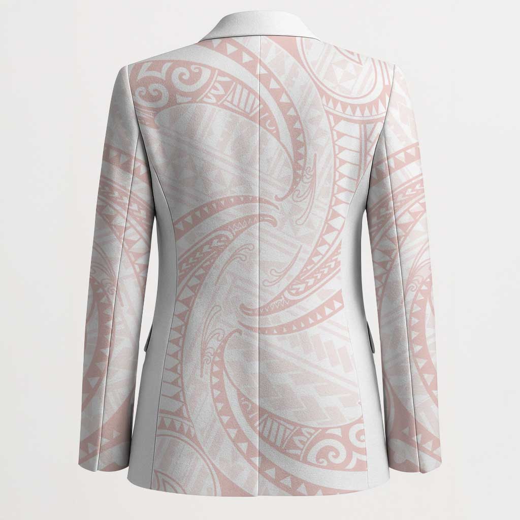 White Sunday Lotu Tamaiti Blazer Polynesian Wave Pastel Blush LT9 - Polynesian Pride