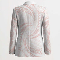 White Sunday Lotu Tamaiti Blazer Polynesian Wave Pastel Blush LT9 - Polynesian Pride