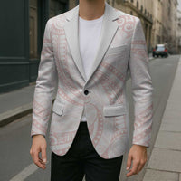 White Sunday Lotu Tamaiti Blazer Polynesian Wave Pastel Blush LT9 - Polynesian Pride