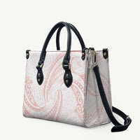 White Sunday Lotu Tamaiti Leather Bag Polynesian Wave Pastel Blush LT9 - Polynesian Pride