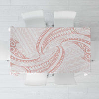 White Sunday Lotu Tamaiti Tablecloth Polynesian Wave Pastel Blush LT9 Blush - Polynesian Pride