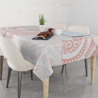 White Sunday Lotu Tamaiti Tablecloth Polynesian Wave Pastel Blush LT9 - Polynesian Pride