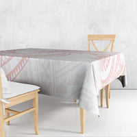White Sunday Lotu Tamaiti Tablecloth Polynesian Wave Pastel Blush LT9 - Polynesian Pride