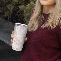 White Sunday Lotu Tamaiti Tumbler Cup Polynesian Wave Pastel Blush LT9 - Polynesian Pride