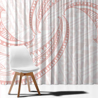 White Sunday Lotu Tamaiti Window Curtain Polynesian Wave Pastel Blush LT9 - Polynesian Pride