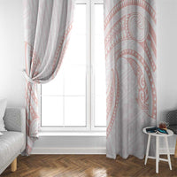 White Sunday Lotu Tamaiti Window Curtain Polynesian Wave Pastel Blush LT9 - Polynesian Pride