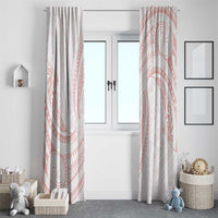 White Sunday Lotu Tamaiti Window Curtain Polynesian Wave Pastel Blush LT9 - Polynesian Pride